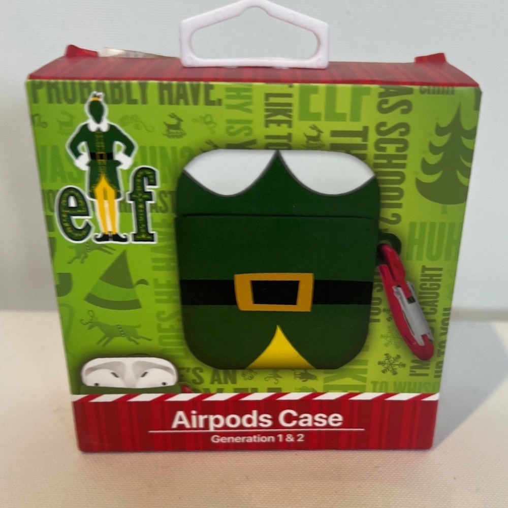 Elf AirPods Case Green Buddy the Elf Christmas Silicone Cover Gen 1 & 2 New